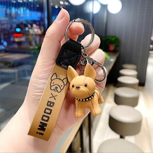 COPY - COPY - BULLDOG KEYCHAINS W STRAP CHARMS - Picture 3 of 6